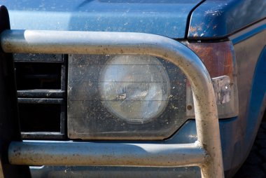 Bullbar Steelframe In Front Of 4x4 clipart