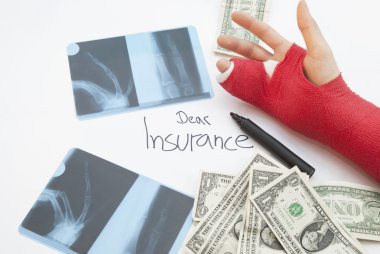 Dear Insurance... Cost Of Healthcare Concept clipart