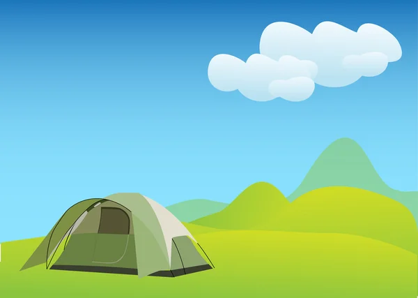 stock vector Camping in mountains