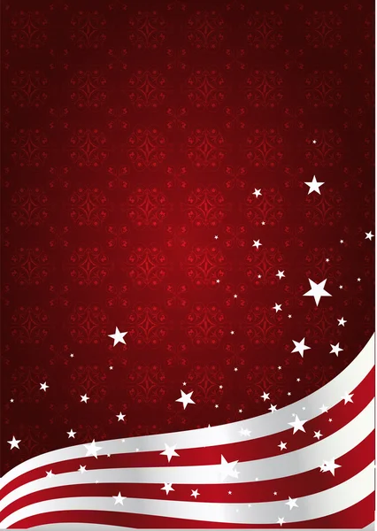 Vector background with stripes and stars — Stock Vector