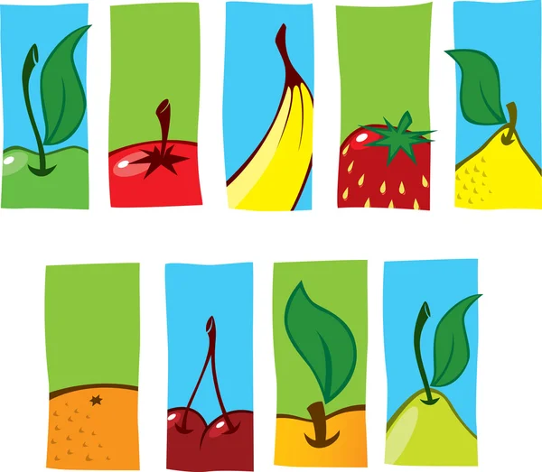 Fruit Icons — Stock Vector