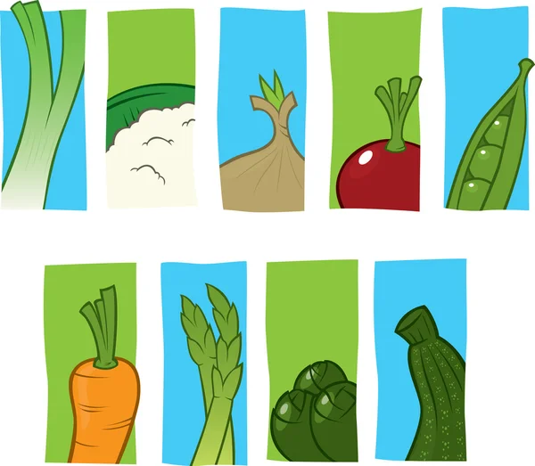 Ícones vegetais —  Vetores de Stock