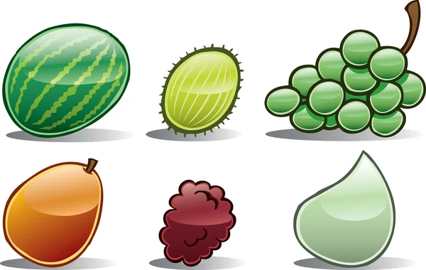 stock vector Fruit Icons Basic 3