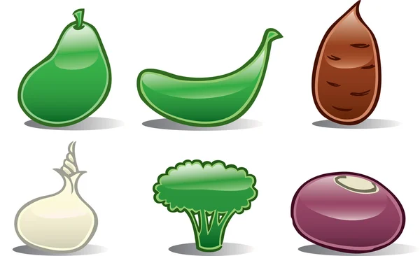 Gemüse Symbole grundlegende 3 — Stockvektor