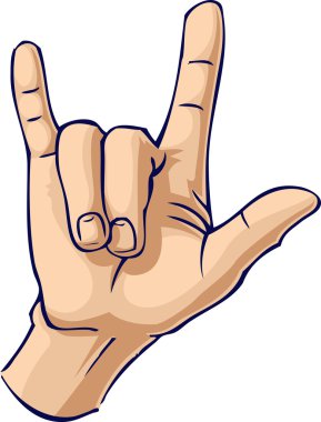 I love you hand gesture clipart