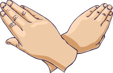 Hands crossed up clipart