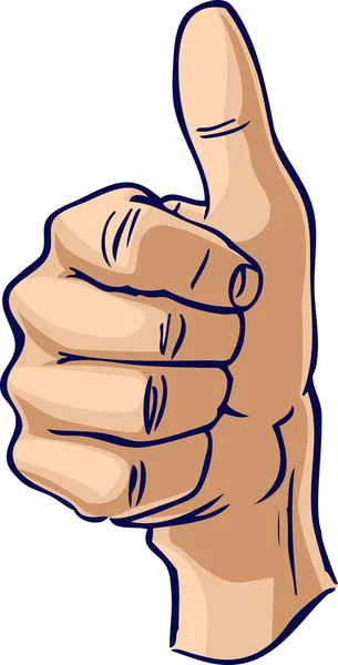 stock vector Thumbs up hand gesture