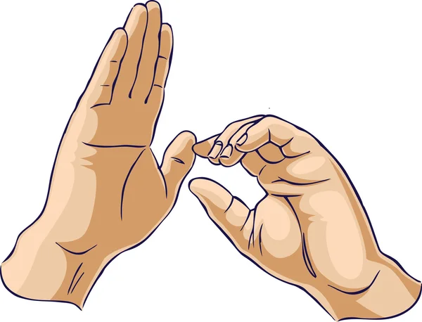 Händer som visar en dra gest — Stock vektor