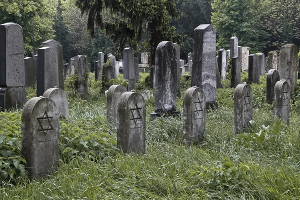 5 Joodse grafstenen — Stockfoto