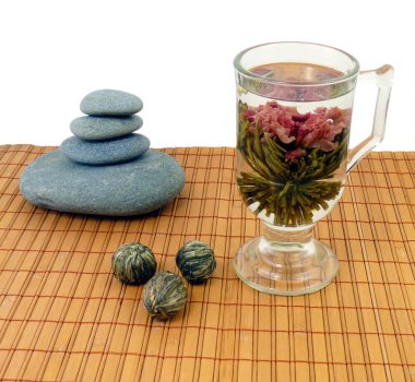 Zen flowering tea clipart