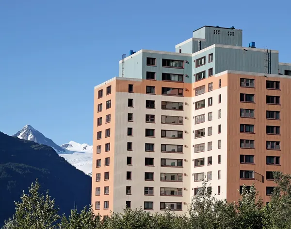 stock image Old Army Housing in Whittier Alaska