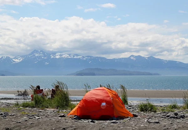 Camping en la playa — Foto de Stock