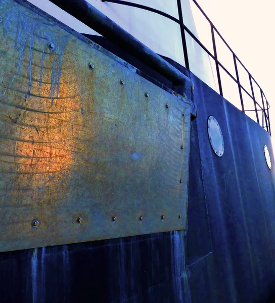 大きな青い船 — ストック写真