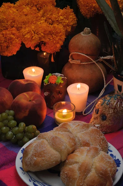 Mexican day of the dead offering altar in November Стоковое Фото