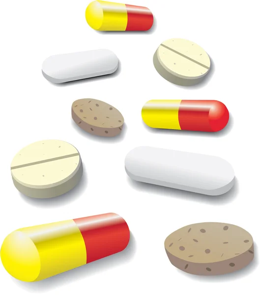 Ilustración de pastillas — Archivo Imágenes Vectoriales
