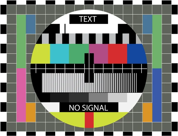 TV kleur test — Stockvector