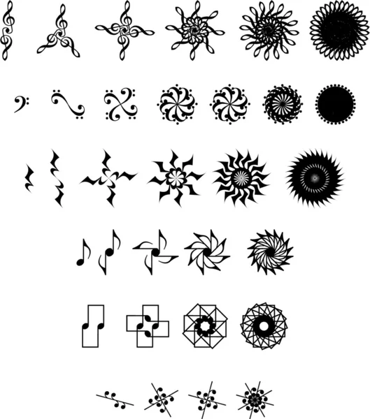 Tattoo symbols — Stock Vector