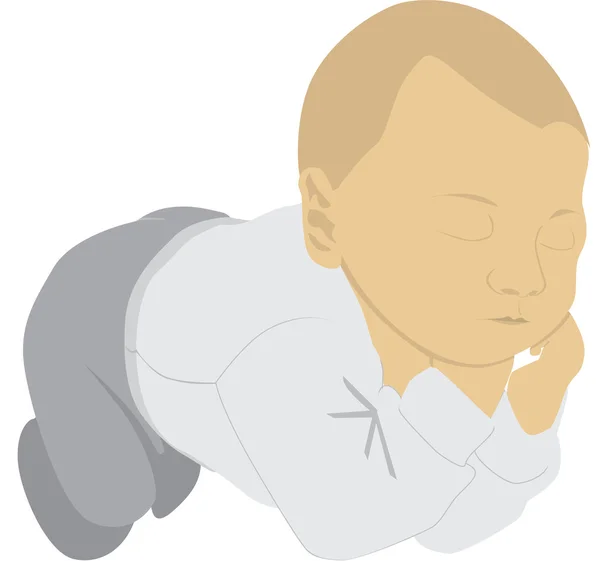 Bebê adormecido — Vetor de Stock