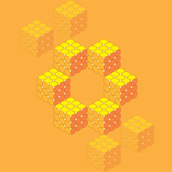 Arrière-plan avec cubes — Image vectorielle