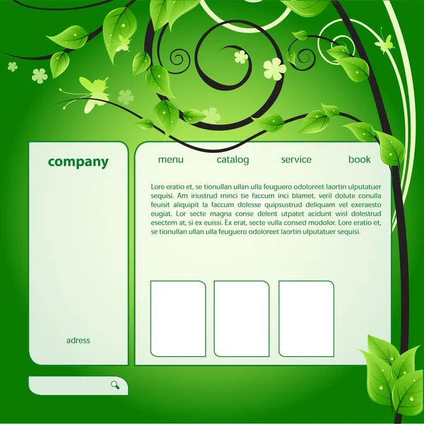 Page web écologie — Image vectorielle