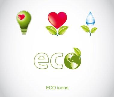 Vector icons: eco & bio clipart