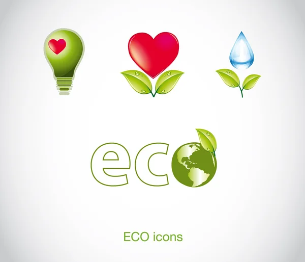 stock vector Vector icons: eco & bio