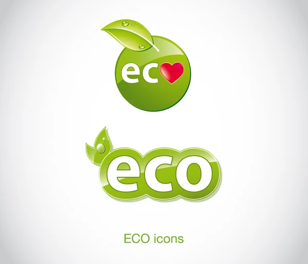 Векторные иконки: eco & bio — стоковый вектор