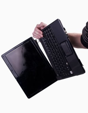 Droped laptop clipart