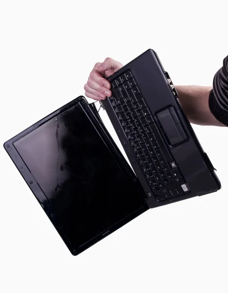 DROPED laptop — Stock Fotó