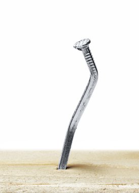 Nail bent out of shape clipart