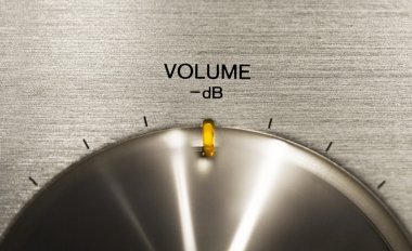 Volume push button on a hi-fi clipart
