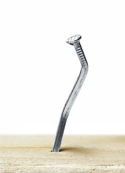 Nail bent out of shape — Stock Photo, Image