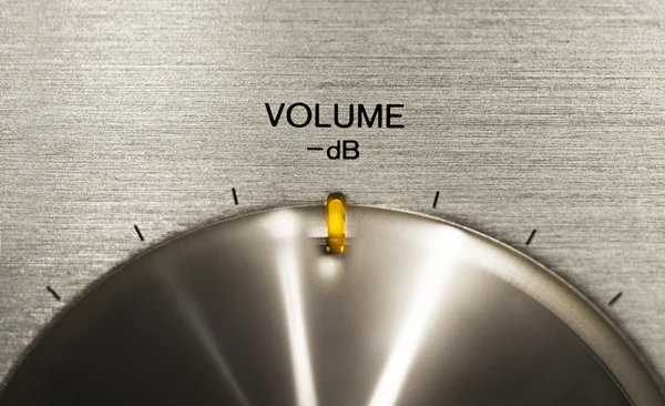 Volume push button on a hi-fi — Stock Photo, Image