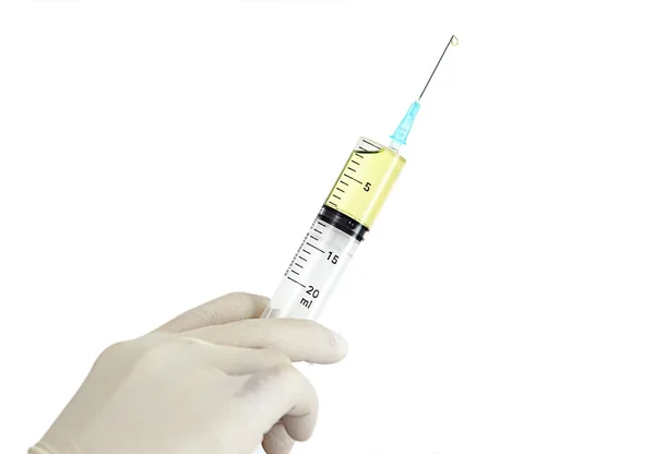 Injekční stříkačka s léčivem — Stock fotografie