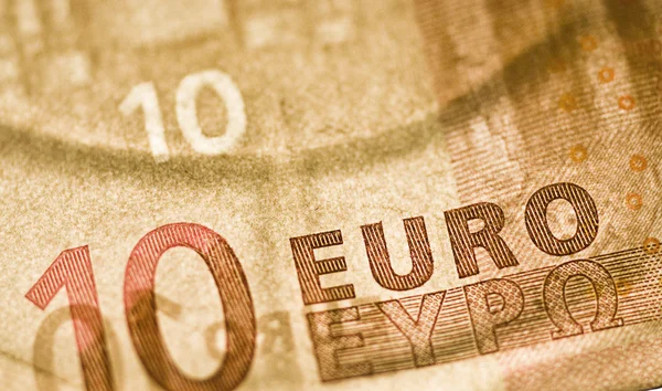 Deset euro účet — Stock fotografie