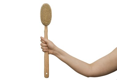 Arm is holding a brush clipart