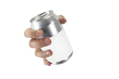 Hand with a can clipart