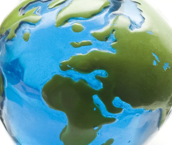 蓝色和绿色的地球 — 图库照片