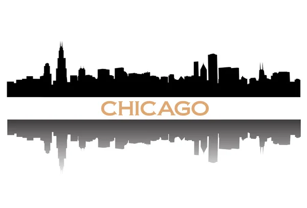 Chicago, skyline — Vettoriale Stock