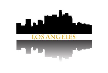 Los Angeles skyline a clipart