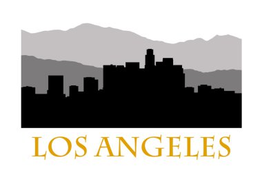 Los Angeles skyline b clipart