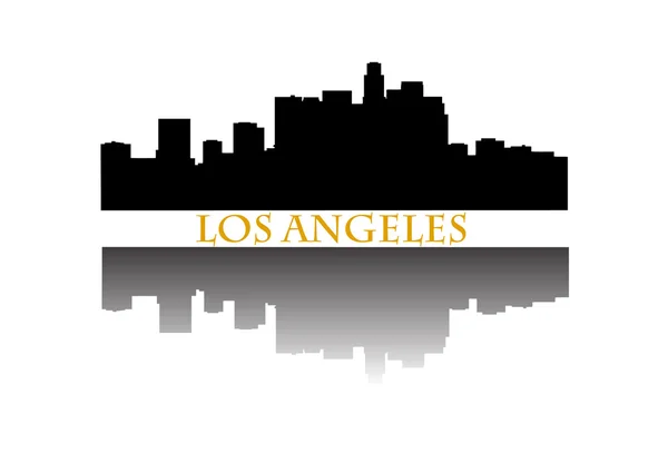 洛杉矶的天际线 — 图库矢量图片