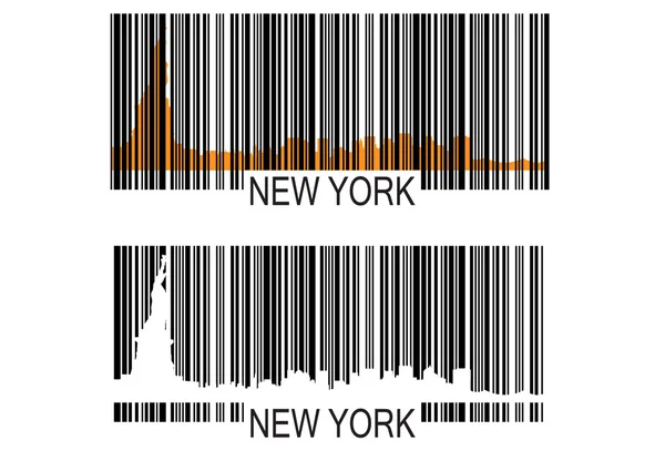 纽约条码 — 图库矢量图片