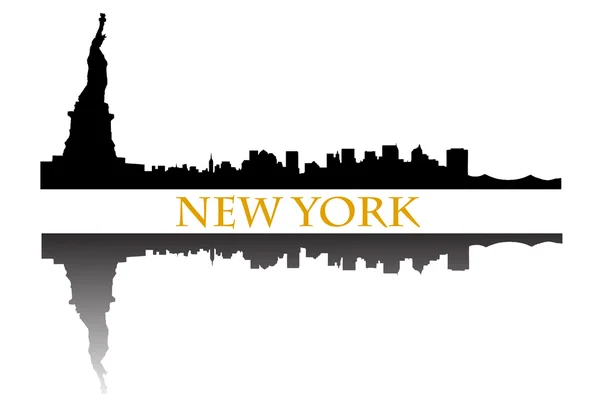 纽约天际线 — 图库矢量图片