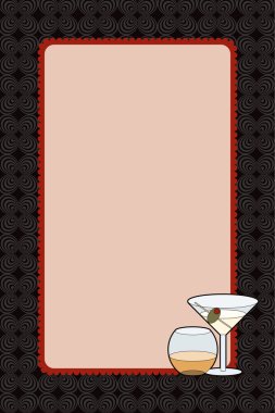 Martini Drinks Night Invitation clipart