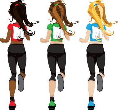 Female Marathon Jogger clipart