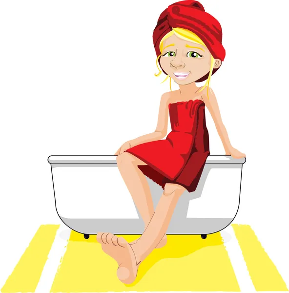 목욕 아름다움 여자 — 스톡 사진
