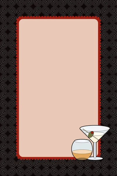 Martini Drinks Night Invitation — Stock Photo, Image