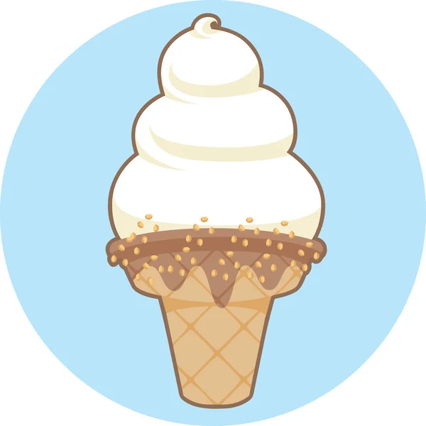 Suave servir sorvete — Vetor de Stock