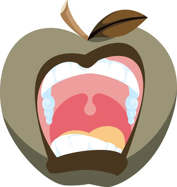 Schlechte Apfelillustration — Stockfoto